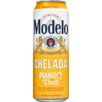 Modelo Chelada Mango y Chile Mexican Import Flavored Beer 3.5% ABV Can - 24 Fl. Oz.
