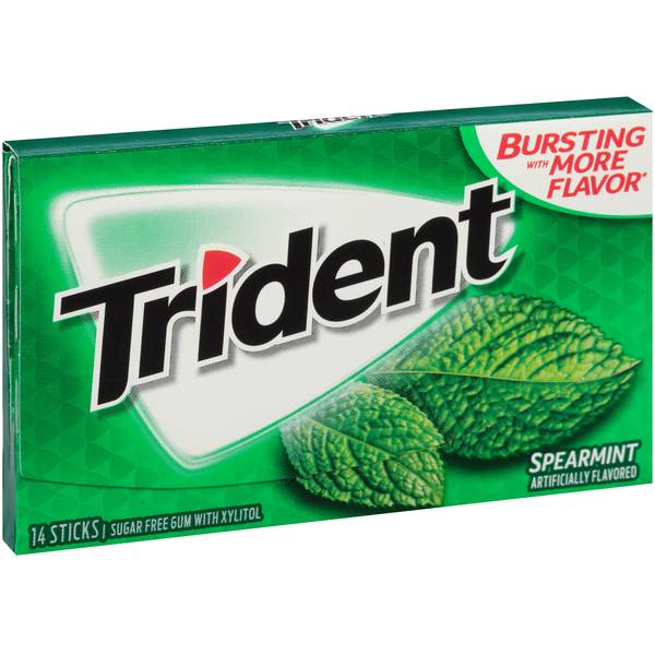 TRIDENT GUM SPEARMINT SUGAR FREE1X14 PC