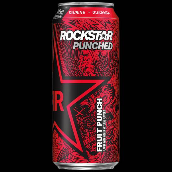 Rockstar Energy Drink Punched Fruit Punch  16 fl oz  1 Count Can