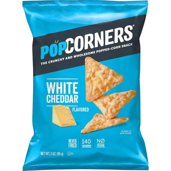 6 PACKS : White Cheddar Popcorn Chips 16 - 3 Oz Bags