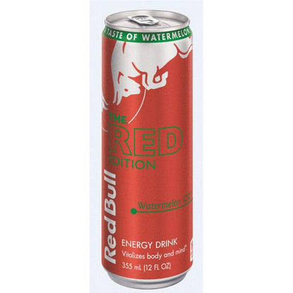 Red Bull Red Edition Energy Drink  Watermelon  114mg Caffeine  12 fl oz Can
