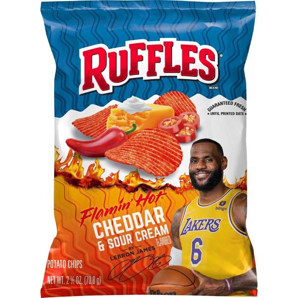 Ruffles 2.5 oz Flamin Cheddar Sour Cream Potato Chips