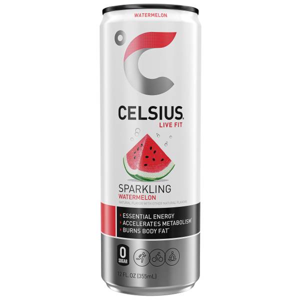 CELSIUS Essential Energy Drink 12 Fl Oz  Sparkling Watermelon (Single Can)