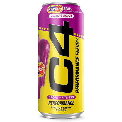 Cellucor C4 Performance Energy Drink  Grape Popsicle  16 oz  1 Can