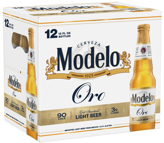 Modelo Oro Mexican Lager Import Beer, 12 Pk 12 Oz Bottle - 12-12FZ