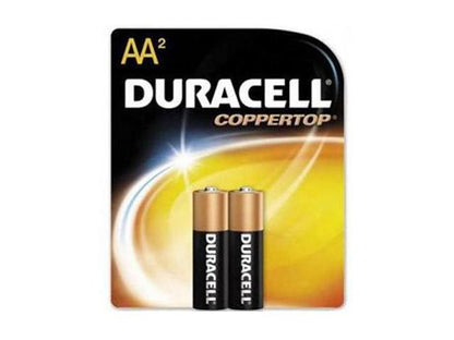 Duracell Coppertop AA Alkaline Batteries 1.5 Volt 2 Each