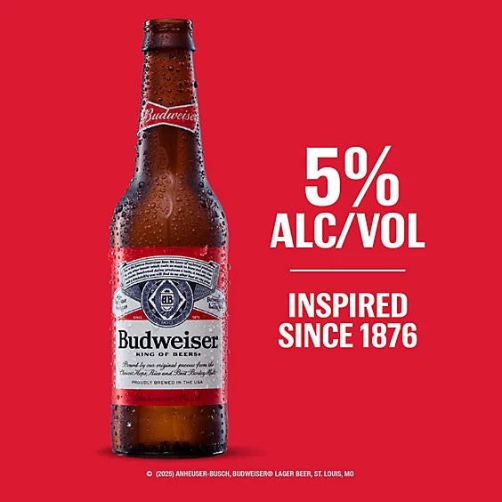 Budweiser American Lager Beer in Bottles - 12 - 12 Fl. Oz.