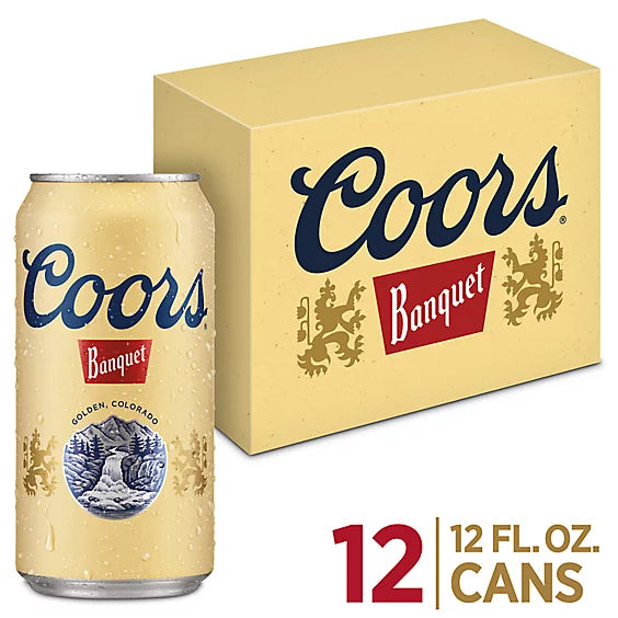 Coors Banquet American Style Lager Beer 5% ABV Cans - 12-12 Fl. Oz.