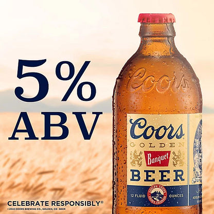 Coors Banquet American Style Lager Beer 5% ABV Cans - 12-12 Fl. Oz.