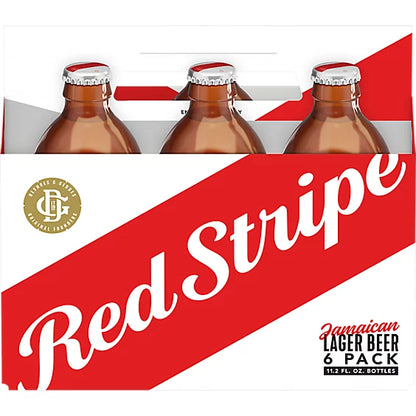 Red Stripe Lager Beer Bottles - 6-11.2 Fl. Oz.