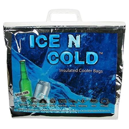 ICE N COLD Insulated Cooler Bag - Large 35 lbs Capacity (Pack of 1) | Lightweight  Soft  Collapsible | Ideal for Groceries  Camping  Hiking  Beach  Travel