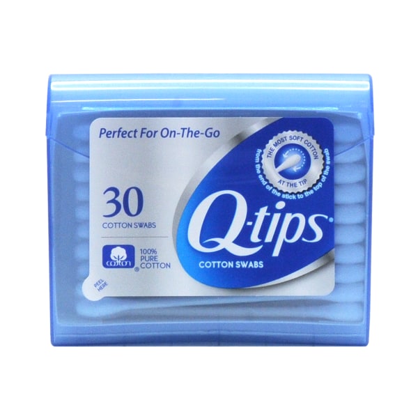 Q-tips Travel Size Cotton Swabs  Original  For Home  First Aid and Beauty  100% Cotton  30 Count