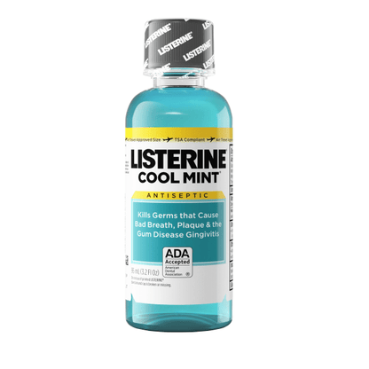 Listerine Cool Mint Intense Antiseptic Mouthwash  For Bad Breath & Plaque Oral Care  3.2 oz