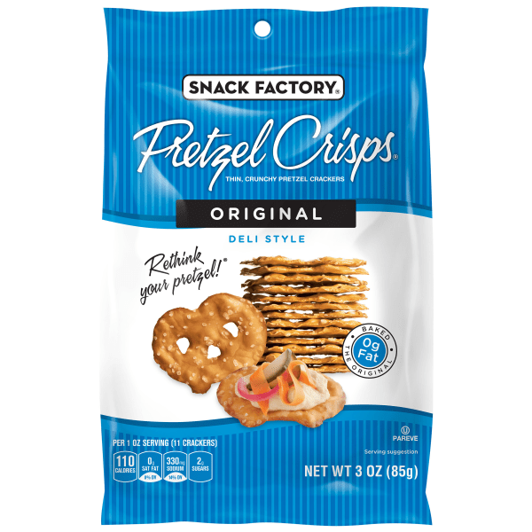 DELI STYLE THIN, CRUNCHY PRETZEL CRACKERS