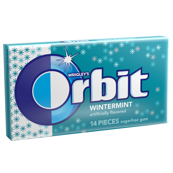 Orbit Gum Wintermint Sugar Free Chewing Gum  Single Pack - 14 Piece