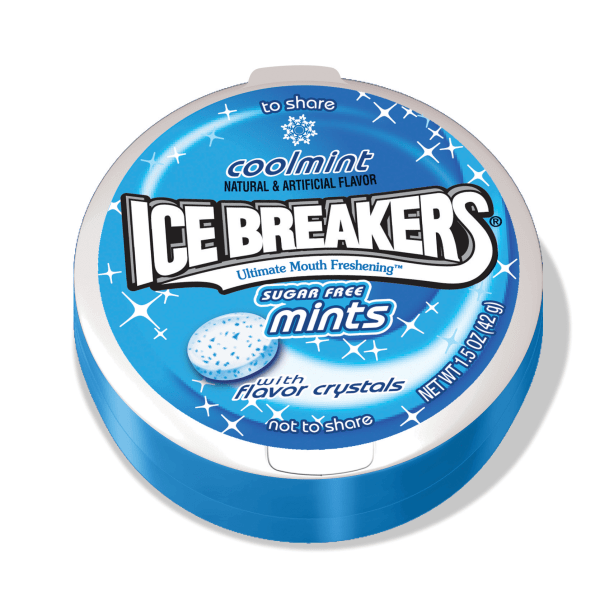 Ice Breakers Coolmint Sugar Free Breath Mints  Mint Candy  1.5 oz  Tin