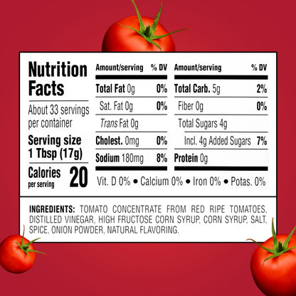 Heinz Tomato Ketchup, 20 oz Bottle, Liquids, Casein-Free, Heinz
