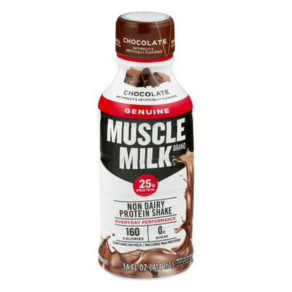 MUSCLE MILK, NON DAIRY PROTEIN SHAKE, CHOCOLATE