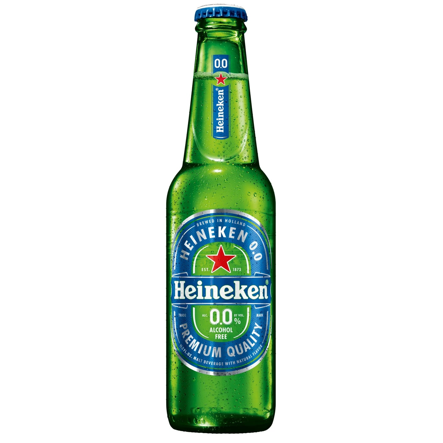 Heineken 0.0 Non-Alcoholic Netherlands Import Lager Beer, 6 pack, 11.2 fl oz Bottles, 0.0% ABV