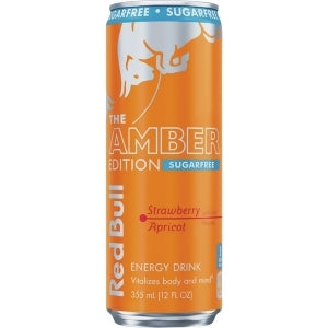 Red Bull Amber Edition Sugar Free Energy Drink  Strawberry Apricot  114mg Caffeine  12 fl oz Can