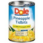 PINEAPPLE TIDBITS IN 100% PINEAPPLE JUICE