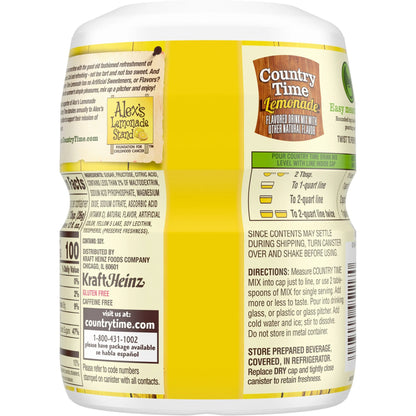Country Time Lemonade Naturally Flavored with other natural flavor Powdered Drink Mix, 19 oz Canister