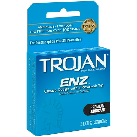 Trojan™ ENZ™ Latex Lubricated Condoms 00022600930501 Basic male condom, Hevea-latex