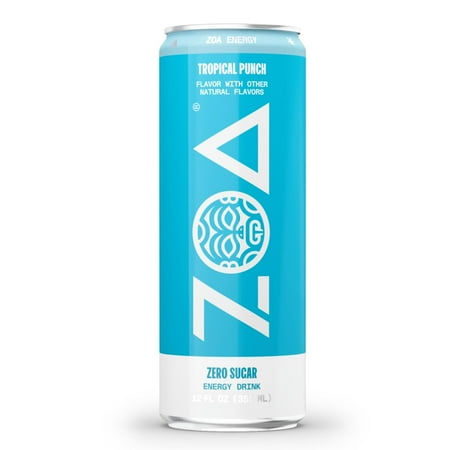 Zoa Tropical Punch Zero Sugar Soda  12 fl oz Aluminum Can  0.0% ABV