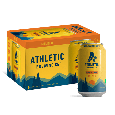 Athletic Brewing Company Upside Dawn Non-Alcoholic Beer Golden Ale - 6pk/12 fl oz Cans