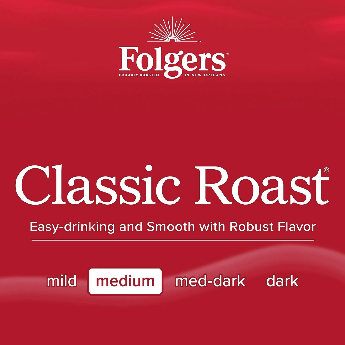 Folgers Classic Roast Ground Coffee, Medium Roast, 9.6 oz Canister