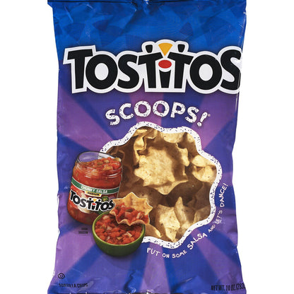 Tostitos Scoops Tortilla Chips 10 Ounce Plastic Bag