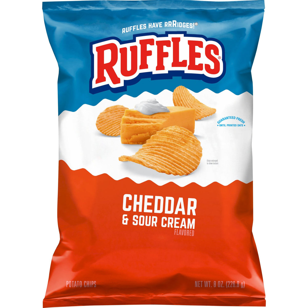 Ruffles Cheddar And Sour Cream Potato Chips - 8oz