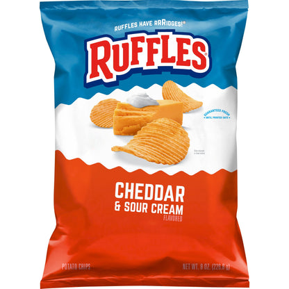 Ruffles Cheddar And Sour Cream Potato Chips - 8oz