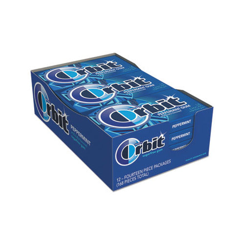 Orbit Gum Peppermint Sugar Free Chewing Gum  Single Pack - 14 Piece