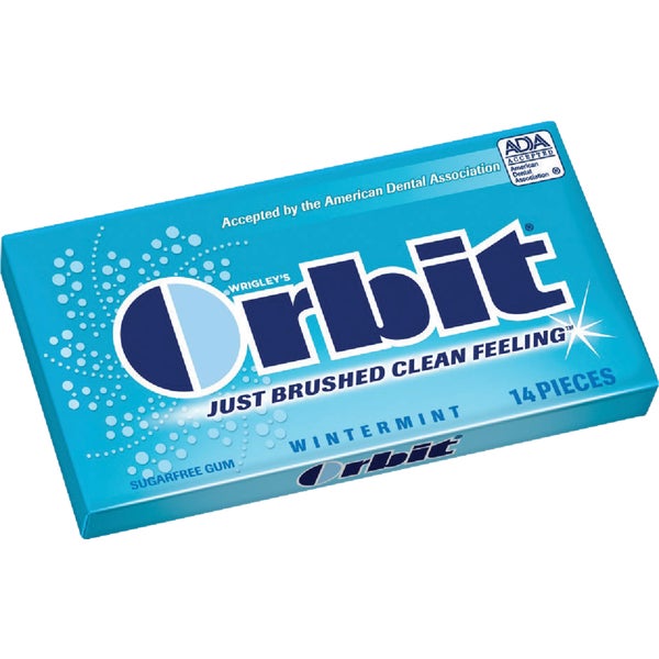 Orbit Gum Wintermint Sugar Free Chewing Gum  Single Pack - 14 Piece