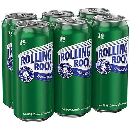 Rolling Rock® Extra Pale Beer, 6 Pack 16 fl. oz. Cans