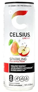 CELSIUS Sparkling Fuji Apple Pear Functional Energy Drink - 12 fl oz Can