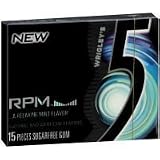 5 RPM Mint Flavor Sugarfree Gum, 15 pieces