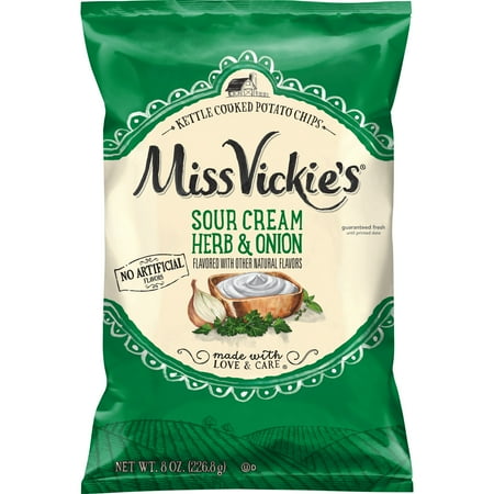 Miss Vickie's Sour Cream Herb & Onion Kettle Cooked Potato Chips - 8oz