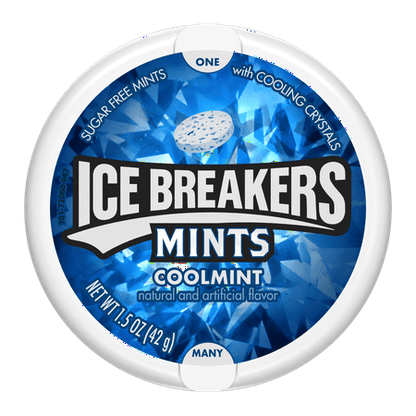 Ice Breakers Coolmint Sugar Free Breath Mints  Mint Candy  1.5 oz  Tin
