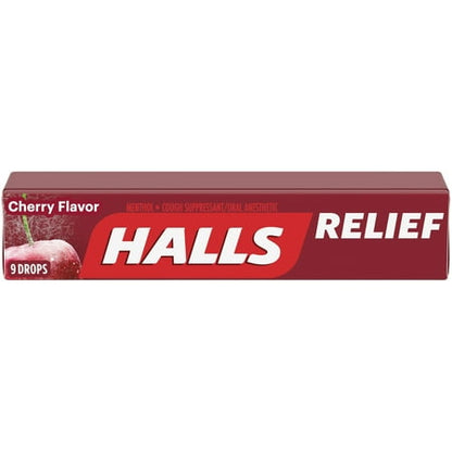 HALLS  Cherry Flavor Cough Drops  9 Drops