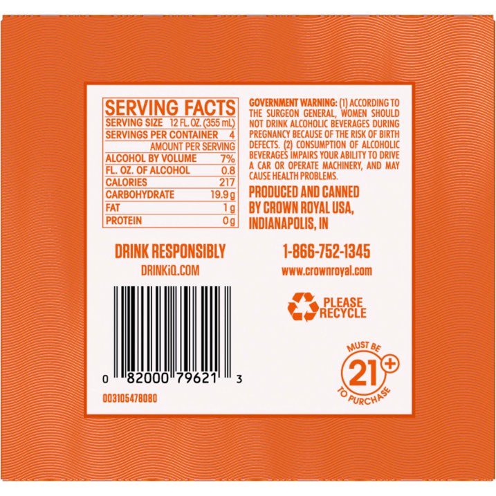 Crown Royal Peach 4 Pk