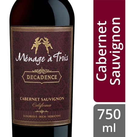 Menage A Trois Decadence Cabernet Sauvignon Red Wine 750 ML