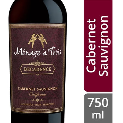Menage A Trois Decadence Cabernet Sauvignon Red Wine 750 ML