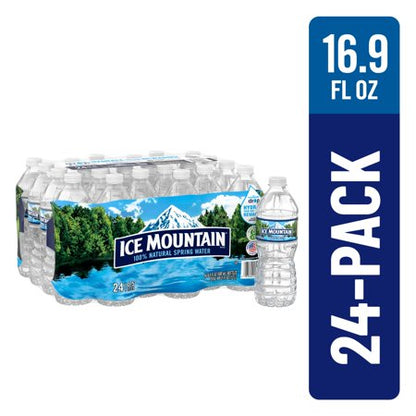 ICE MOUNTAIN Brand 100% Natural Spring Water  16.9-ounce bottles (Pack of 24)