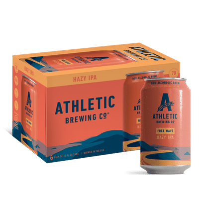 Athletic Brewing Company Free Wave Non-Alcoholic Beer Hazy IPA - 6pk/12 fl oz Cans