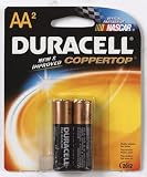 Duracell Coppertop AA Alkaline Batteries 1.5 Volt 2 Each