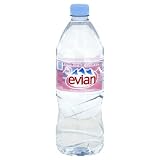 Evian Natural Spring Water, Naturally Filtered, 1 Liter Bottle (33.8 Fluid Ounces) (B01J86LE10)