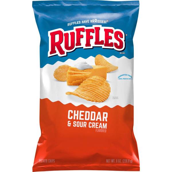 Ruffles Cheddar And Sour Cream Potato Chips - 8oz
