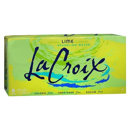 NATURAL LIME FLAVORED SPARKLING WATER, LIME